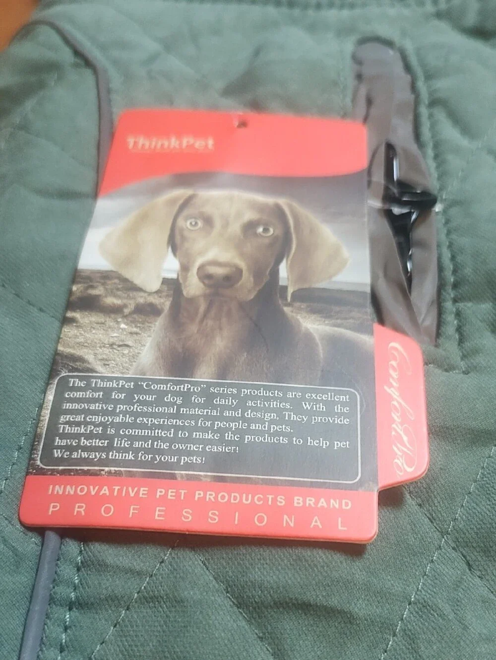 ThinkPet Forest Green Quilted Vest  NWT Reversible